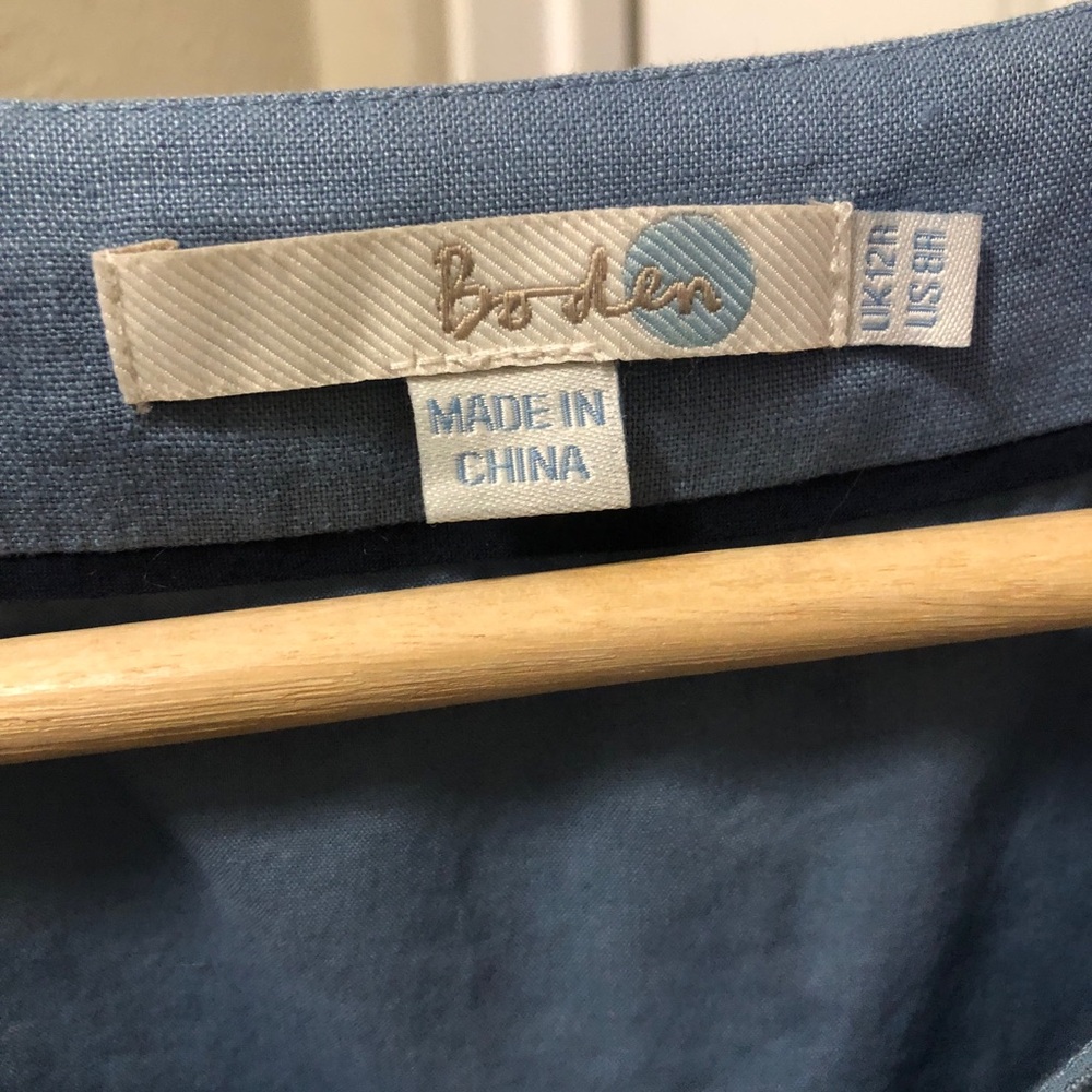 Bisen Light Blue Cap-Sleeve Dress with Decorative Accents size 8 - Picture 6 of 8